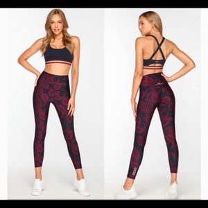 Lorna Jane Paisley Ankle Biter Leggings XS